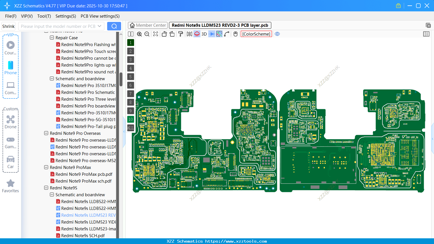 Xiaomi Redmi Note9s LLDM523 REVD2-3 PCB Layer
